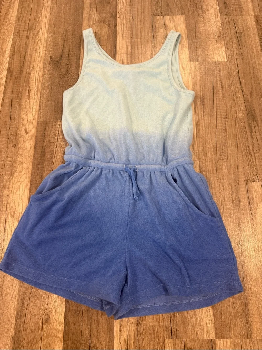 Kids Ombre Blue Tank Romper